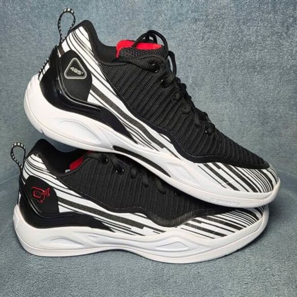 Q4 White Streak 495 LO SP Black/White Basketball Shoes Mens Size 10.5 main image 4